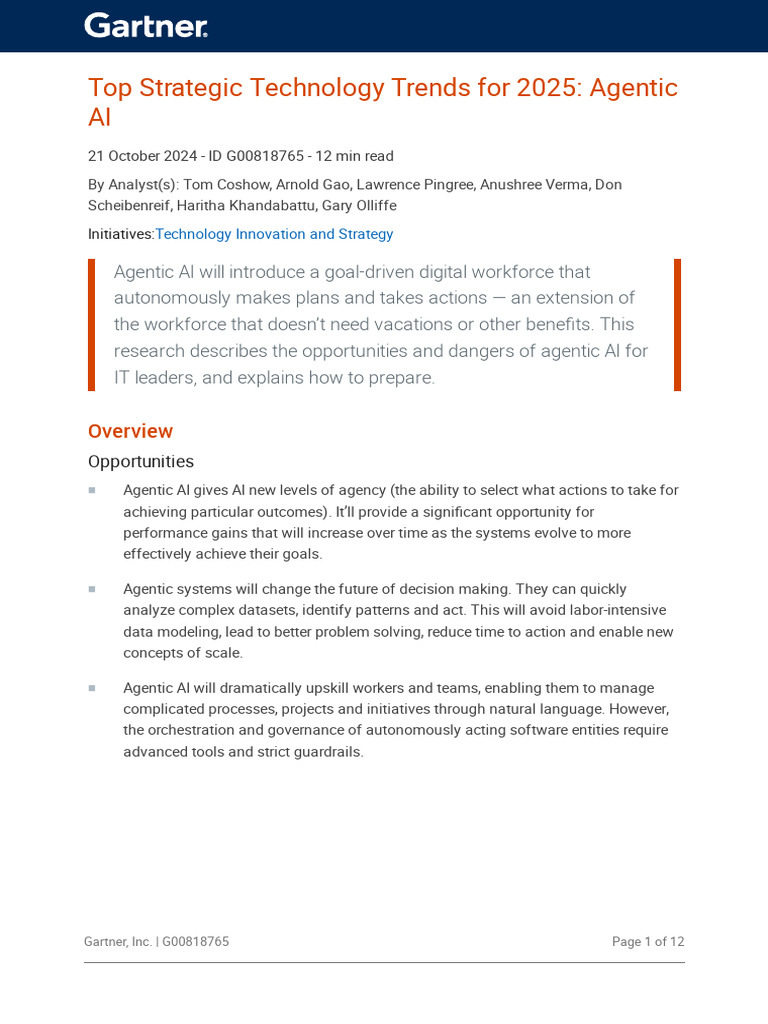 Agentic AI | PDF | Artificial Intelligence | Intelligence (AI) & Semantics