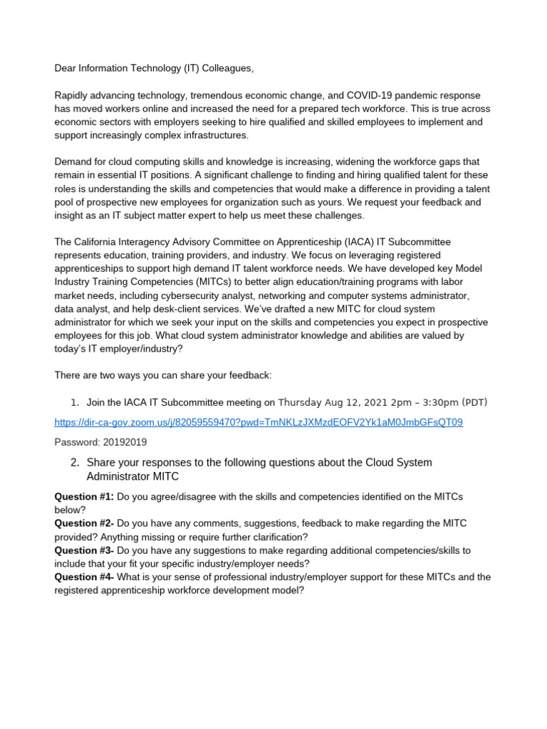 Cloud System Administrator Skills Feedback | PDF | Cloud Computing ...