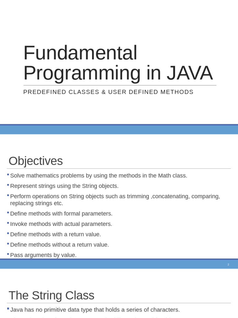 Java String and Math Class Basics | PDF | Parameter (Computer ...
