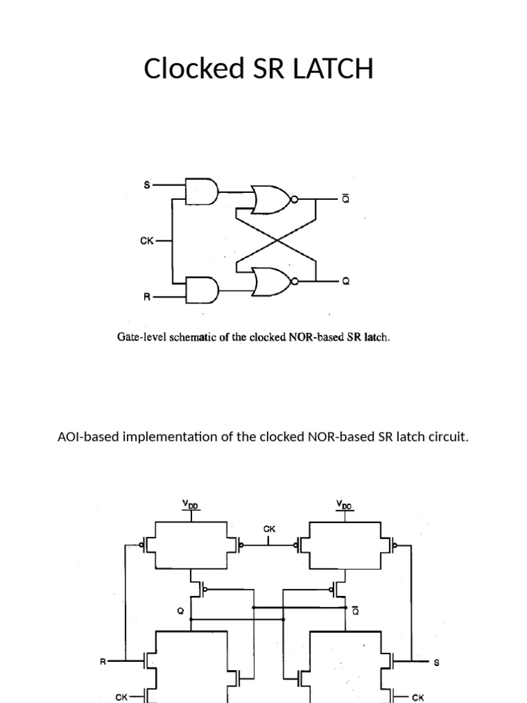 Clocked SR and JK Latch Implementations | PDF