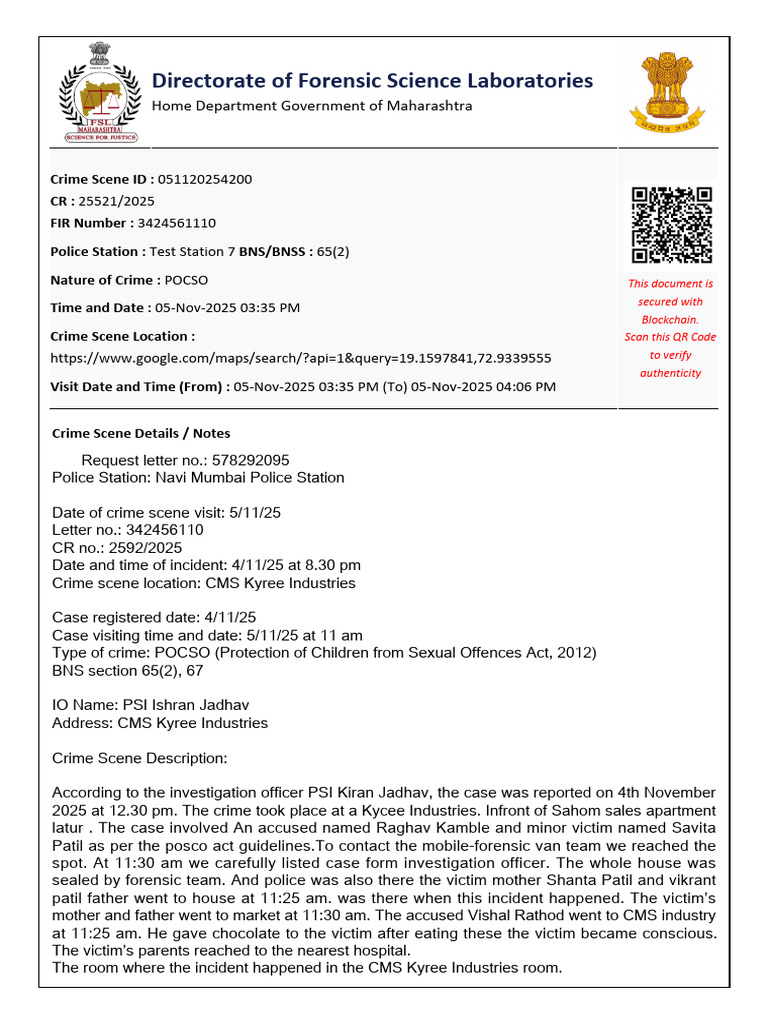 Crim Record Signed 05112025420005112025160608 | PDF | Crime Scene ...