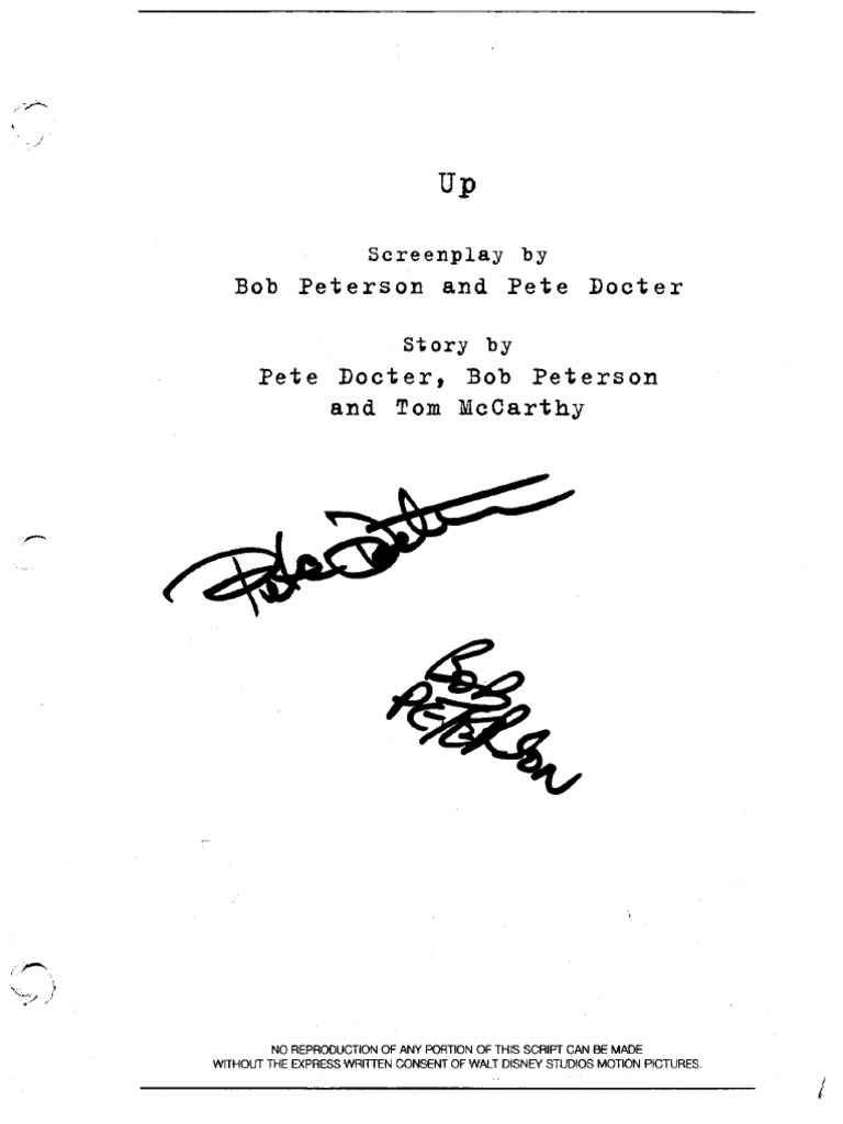 Up - Screenplay | PDF