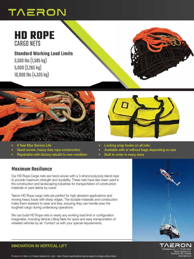 HD Rope Cargo Nets for Heavy Loads | PDF