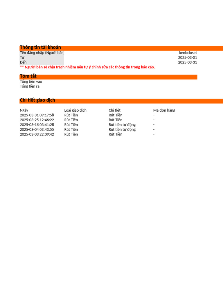 My Balance Transaction Report - Shopee.20250301 20250331 | PDF