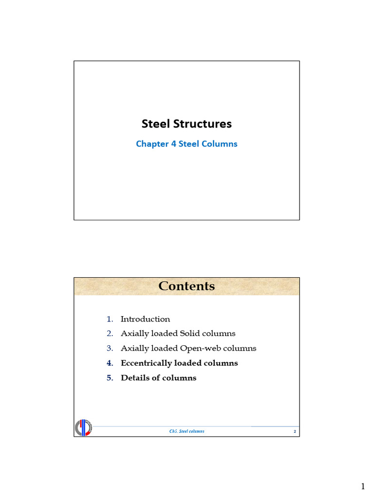Steel Column Design and Analysis Guide | PDF | Column | Buckling