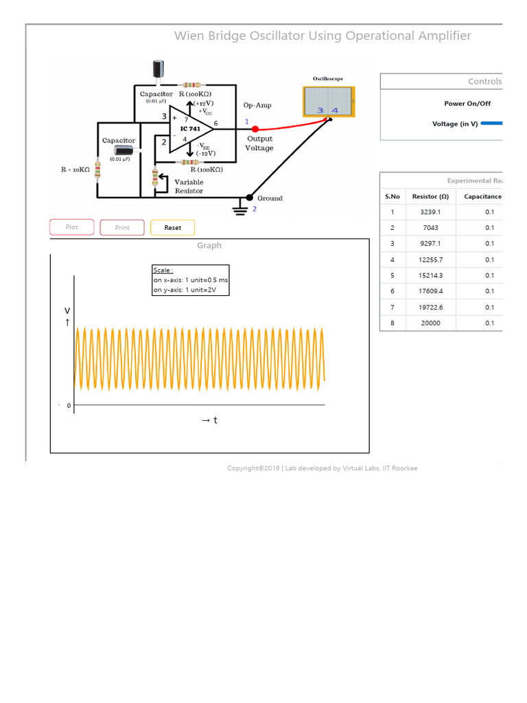 Wien Bridge Oscillator Experiment Guide | PDF