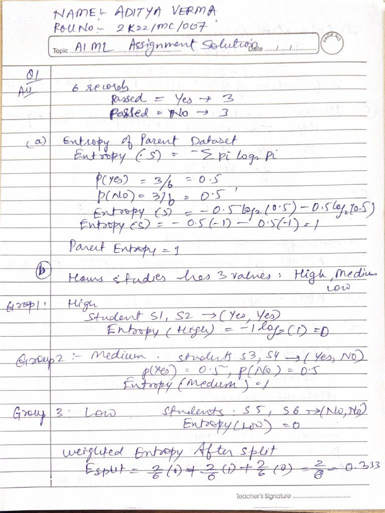 Assignment AIML Solution | PDF