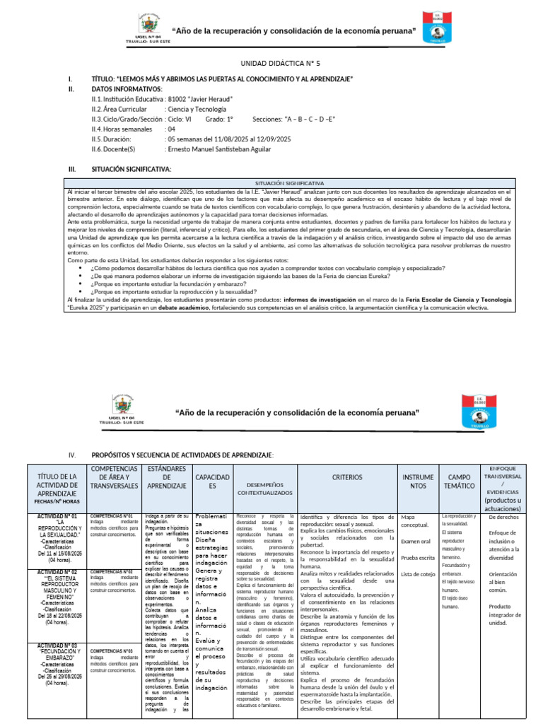 Mejora de Comprensión Lectora en Ciencia | PDF | Aprendizaje | El embarazo