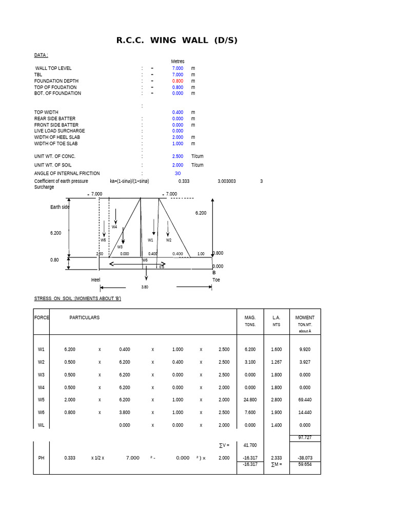 RCC WING (M-20) - Trail | PDF | Bending | Mechanical Engineering