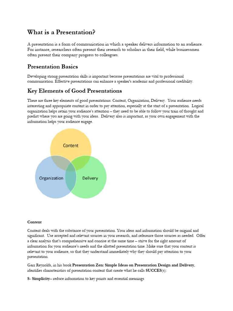 Essential Presentation Skills Guide | PDF | Information | Knowledge