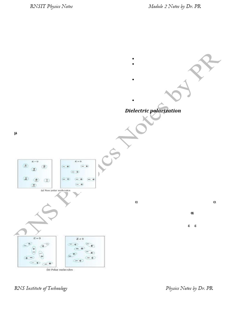 Dielectrics and Polarization Explained | PDF | Dielectric | Chemical ...