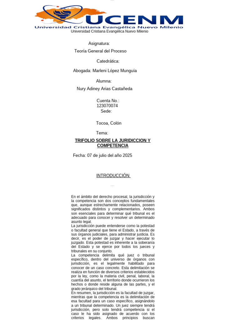 Jurisdicción y Competencia en Derecho | PDF | Jurisdicción | Judicaturas