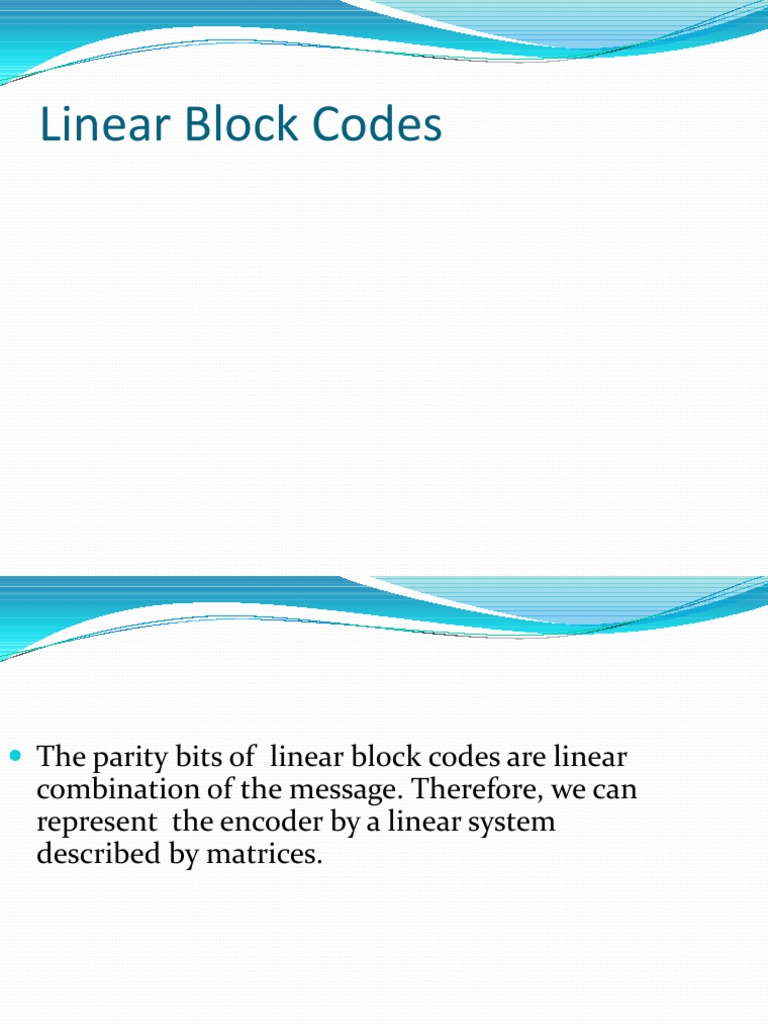 Understanding Linear Block Codes | PDF | Discrete Mathematics | Naming ...