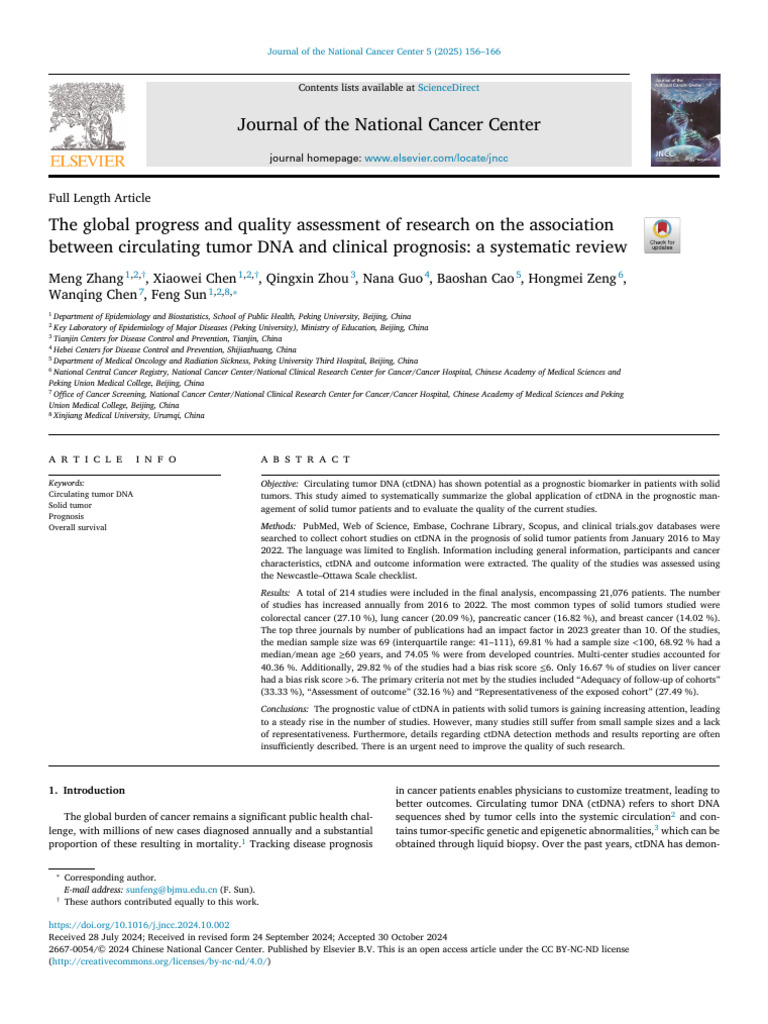 The Global Progress and Quality Assessment of Research On The ...