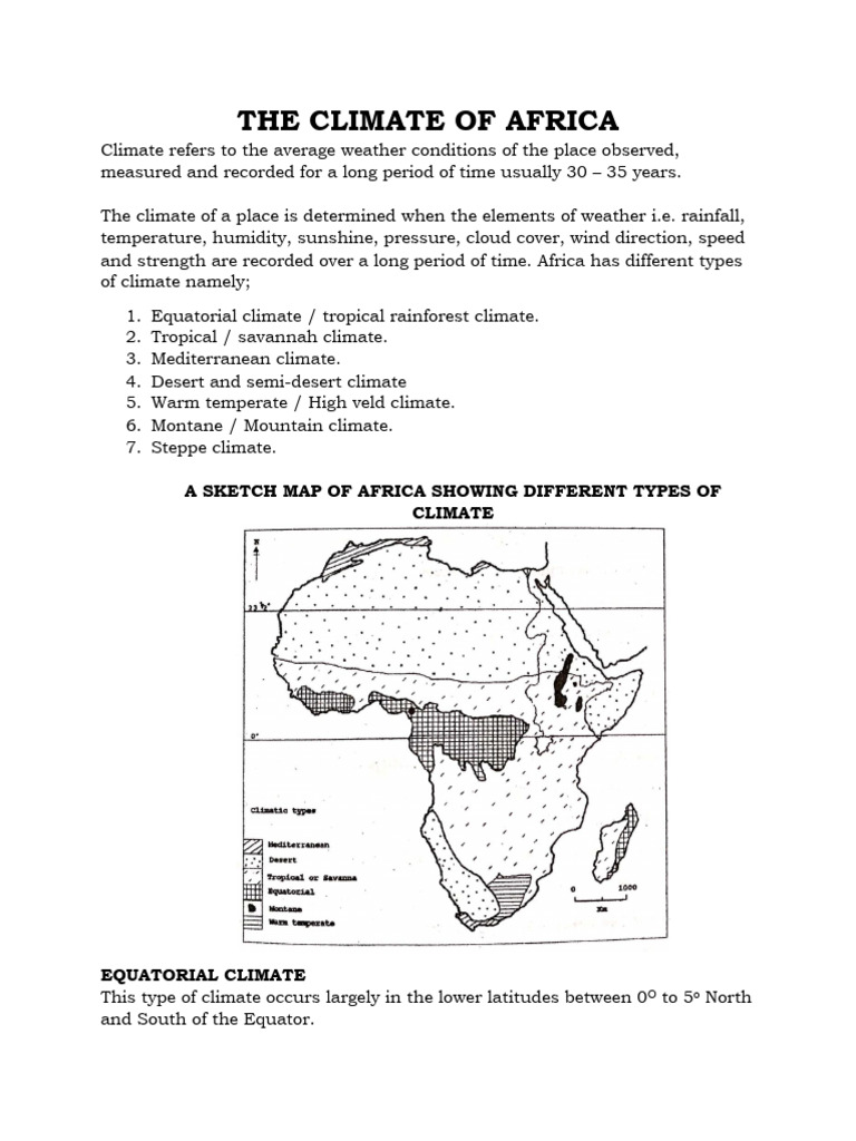 S 3 Geography The Climate of Africa | PDF | Rain | Desert