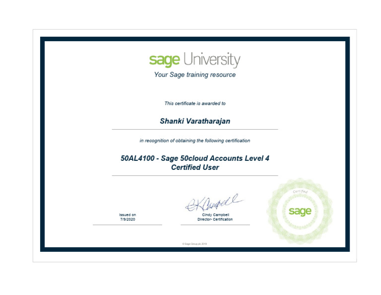 Shanki_Sage University Certificate Level 4 | PDF