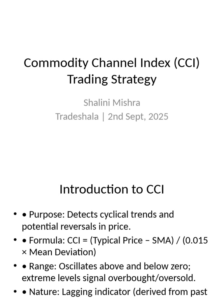 CCI Trading Strategy for Forex Success | PDF