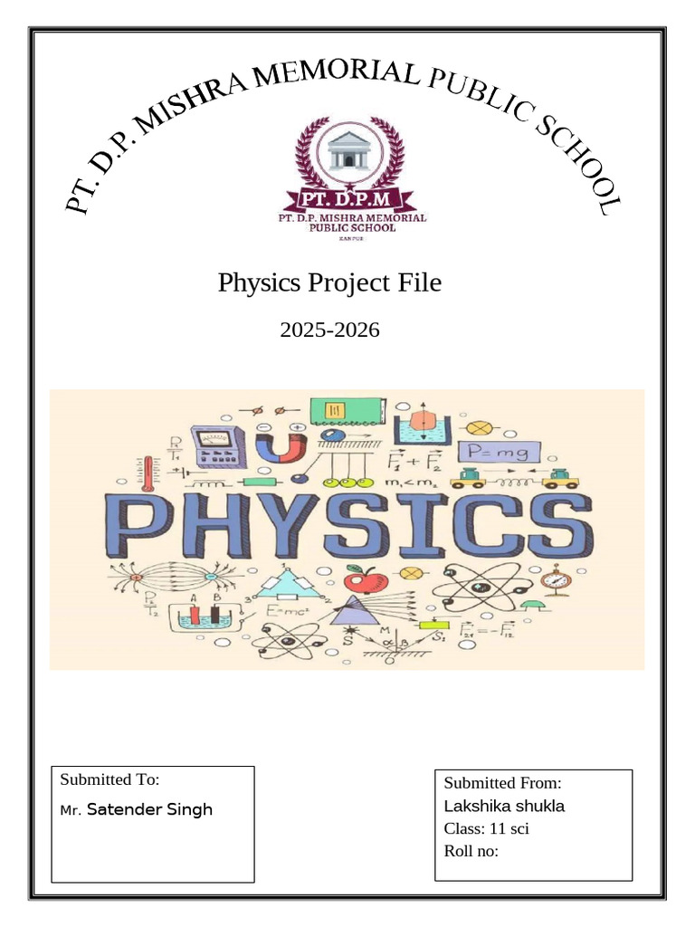 Physics Project File 2025-2026 | PDF