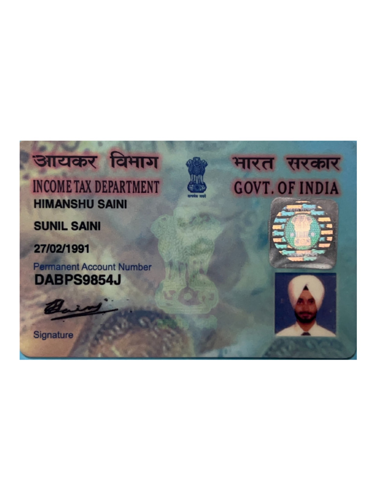 Himanshu Saini - Pan Card | PDF