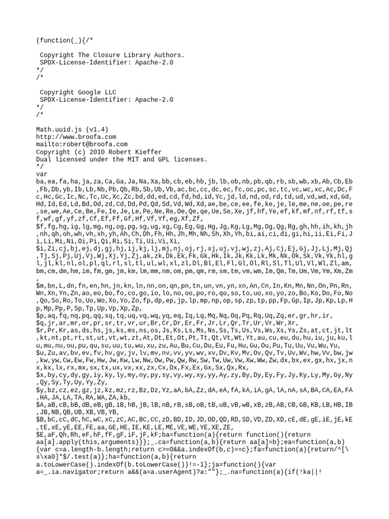 Math.uuid.js Library Overview | PDF | Software Engineering | Computer Data