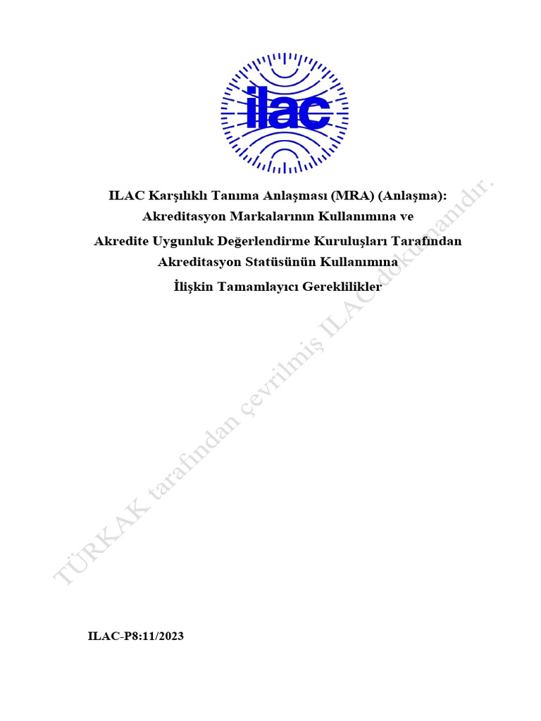 ILAC P8 11 2023-tr | PDF