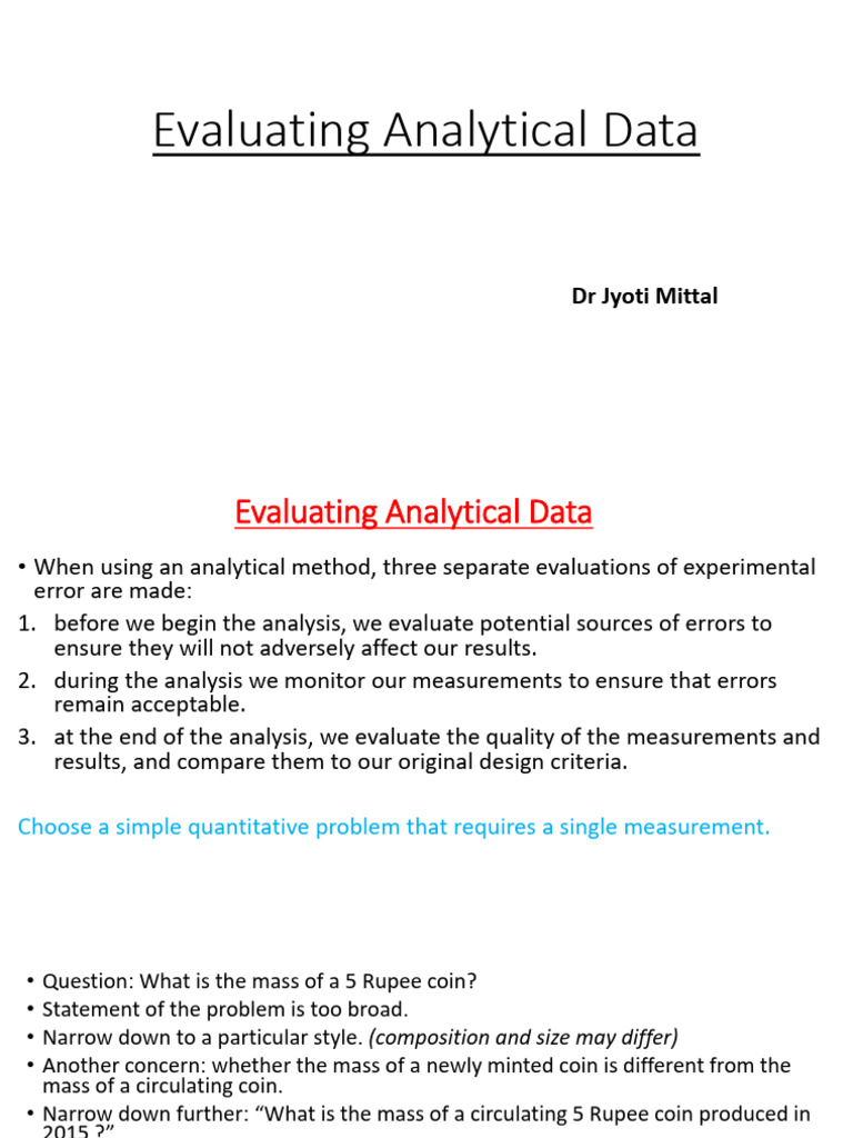Analyzing Experimental Data Accuracy | PDF | Accuracy And Precision ...