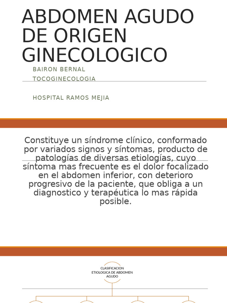 ABDOMEN AGUDO DE ORIGEN GINECOLOGICOb | PDF | Ovario | Ultrasonido médico