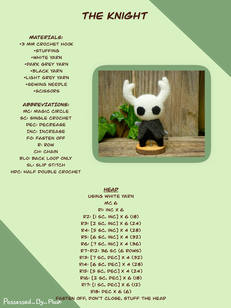 The Knight Crochet Pattern | PDF