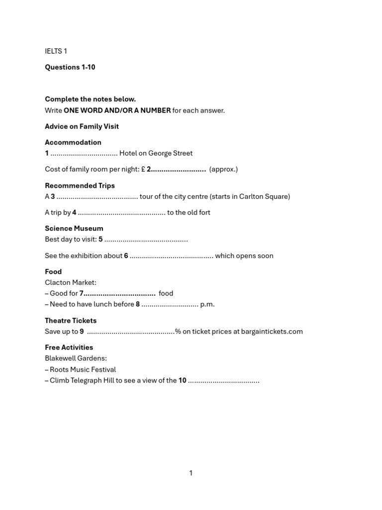 IELTS Listening Practice Notes | PDF | Loneliness | Forests
