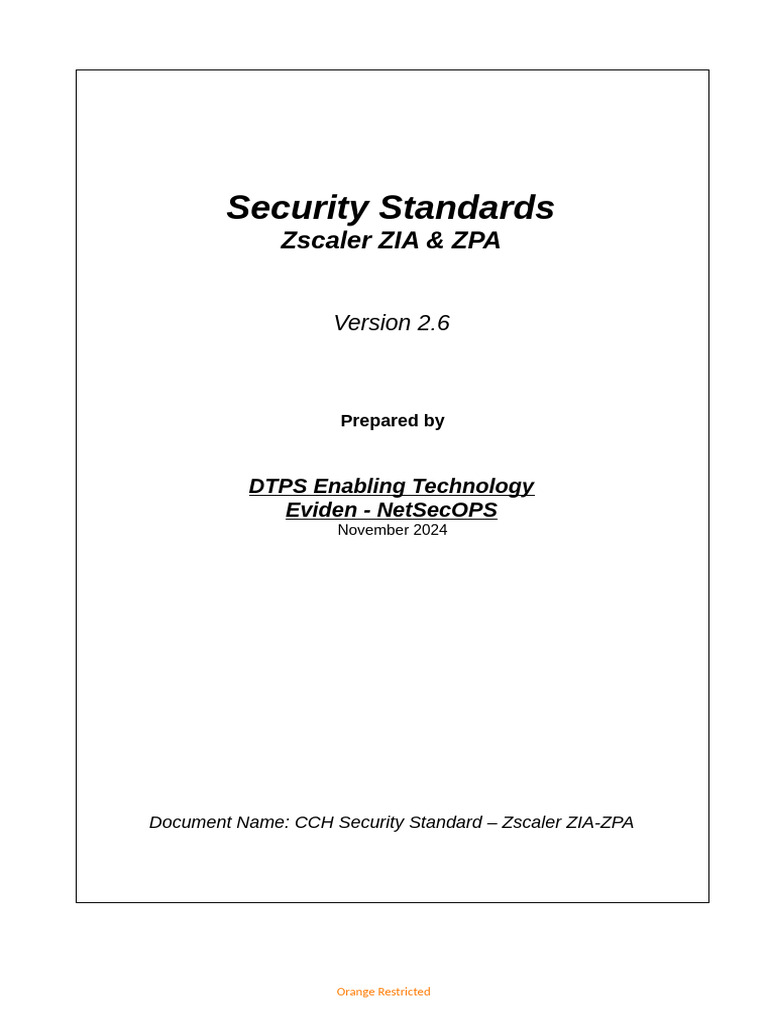 Zscaler ZIA & ZPA Security Standards Guide | PDF | Security | Computer ...