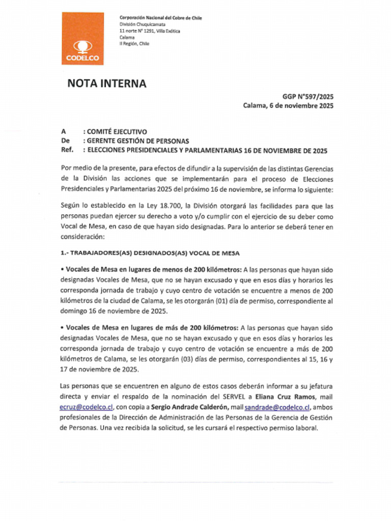 GGP 597-2025 Elecciones Presidenciales y Parlamentarias 16 de Noviembre ...