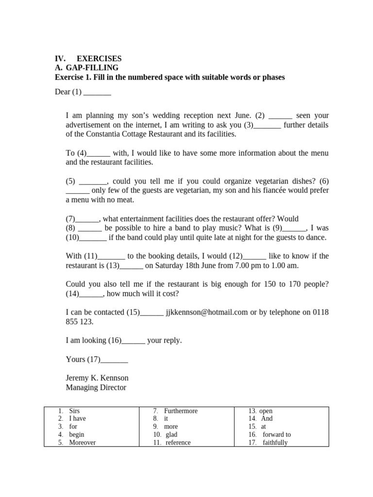 Key Chapter 2- Enquiries & Reply | PDF