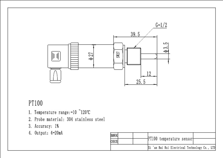 PT100 Sensor (2025-10-10 20 - 53 - 12) | PDF