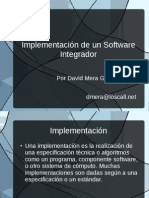Implementación de un software integrador