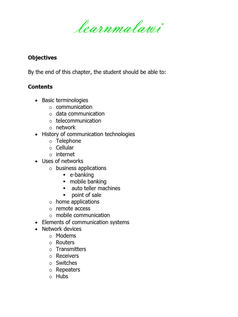 Introduction to Communication Networks | PDF | Duplex ...