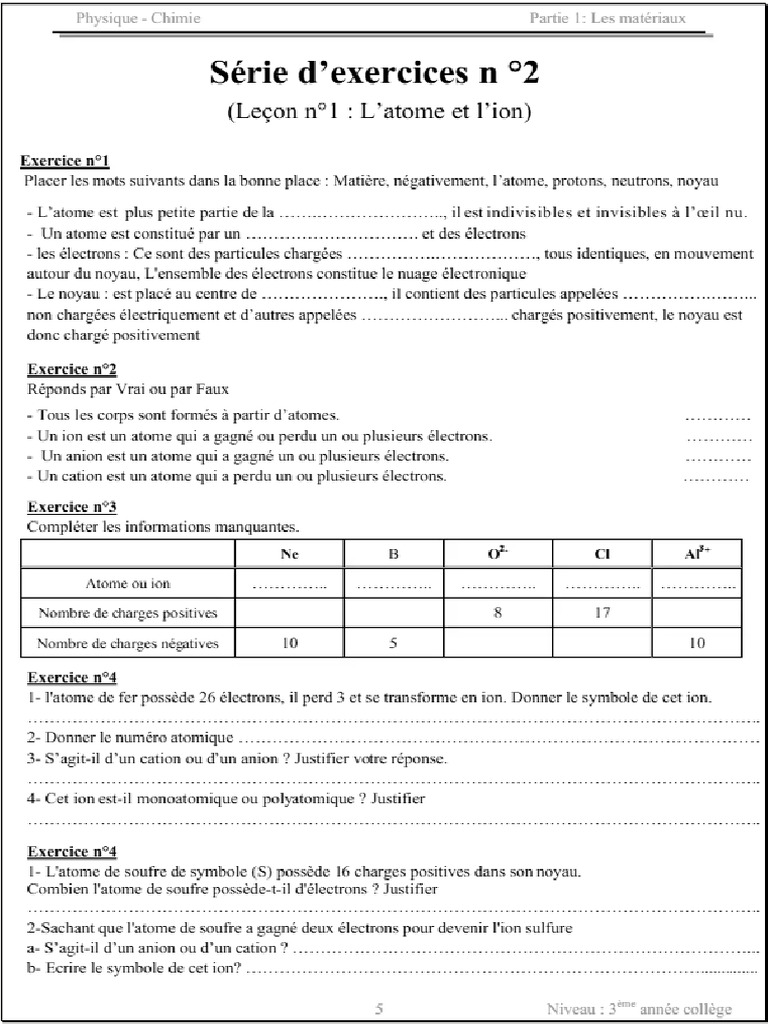 Serie D Exercices 2 | PDF