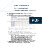 Psychology Major Degree Requirements