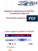 Regulatory Requirements For BA/BE-A Comparative Approach Presented By: Somsuvra Ghatak