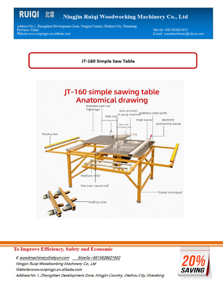 Woodworking Machinery Specifications | PDF