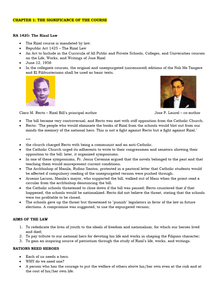 Ge Ms Rizal Chapter 1 | PDF