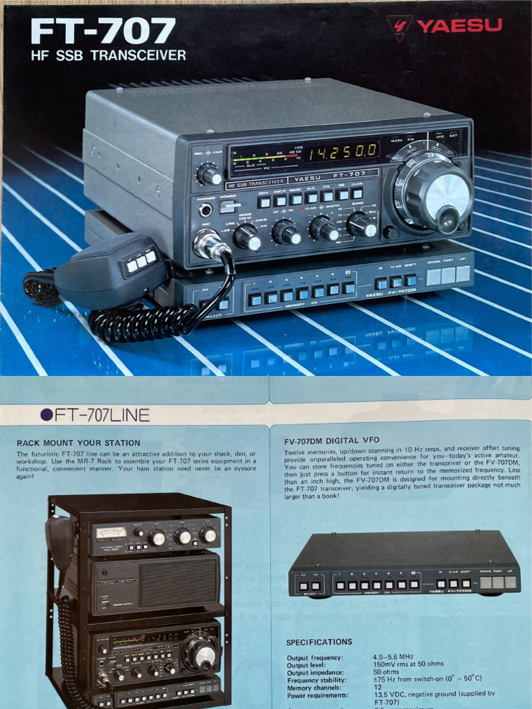 Yaesu FT-707 Brochure | PDF