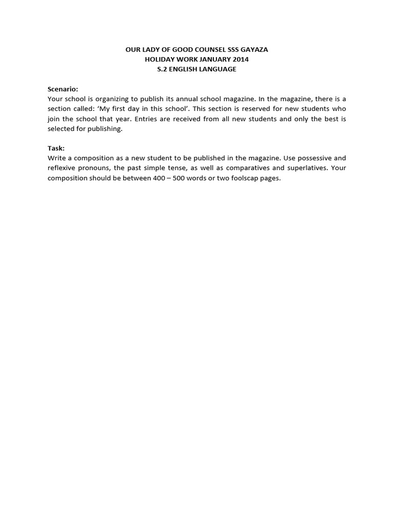 New Student Composition Guidelines | PDF