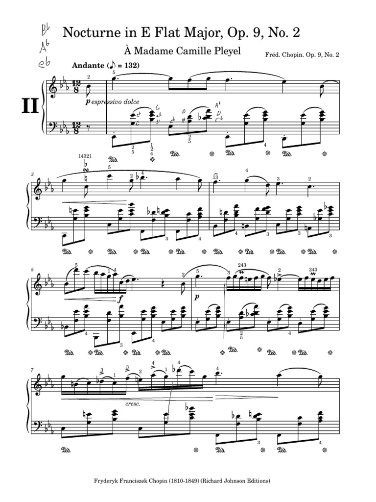 Chopin Nocturne Op. 9 No. 2 Analysis | PDF | Elements Of Music ...