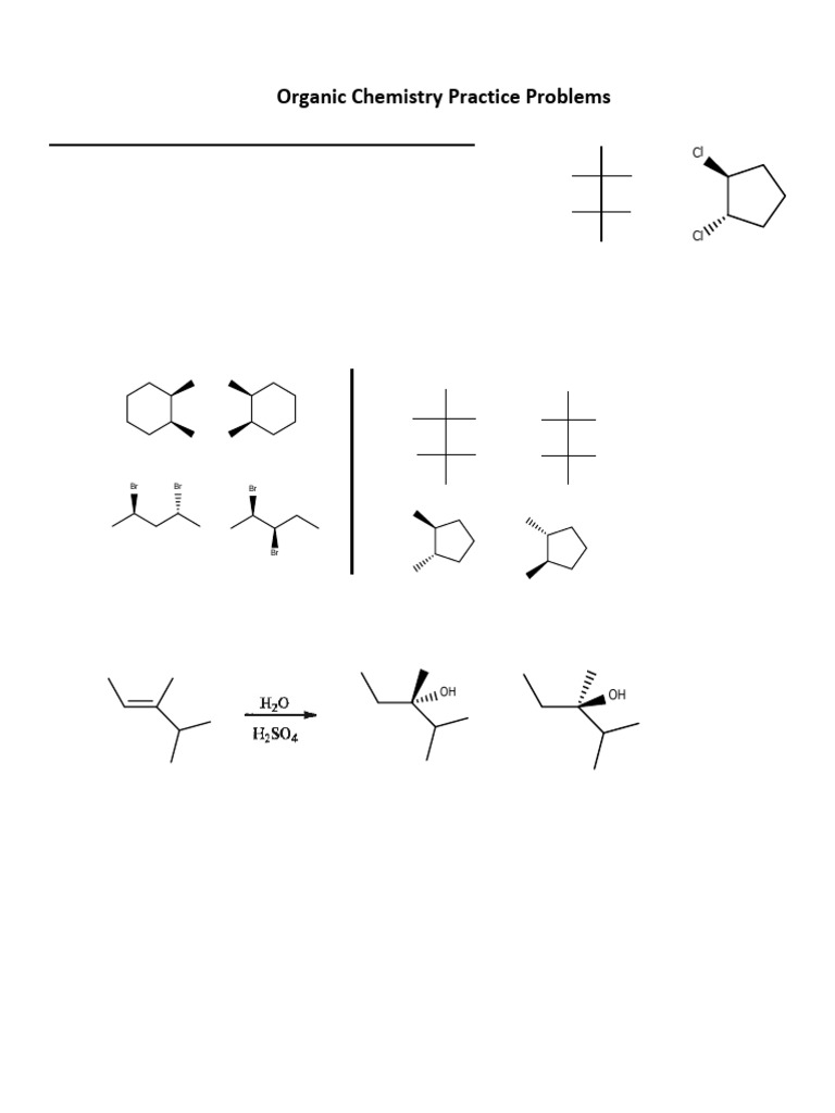 Organic Practice Set 10 Chapters 7 8 | PDF | Chemical Substances ...