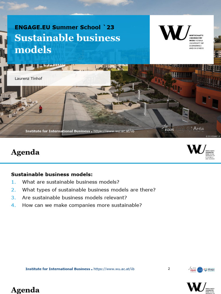 Sustainable Business Models Overview | PDF | Sustainable Business ...