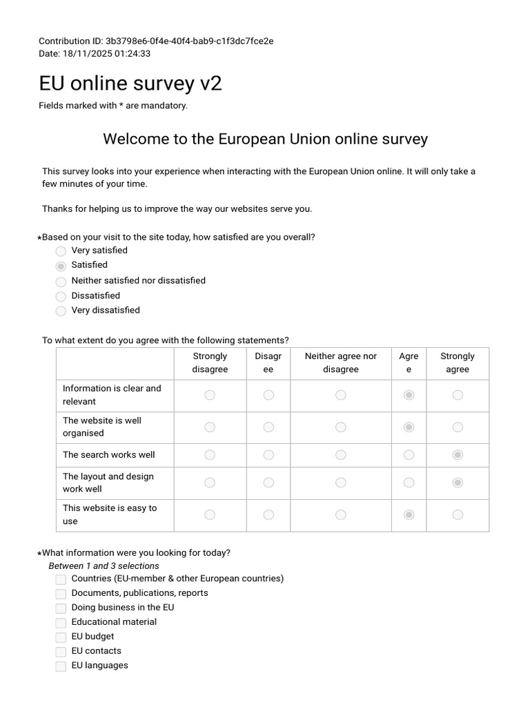 EUSurvey - Survey | PDF