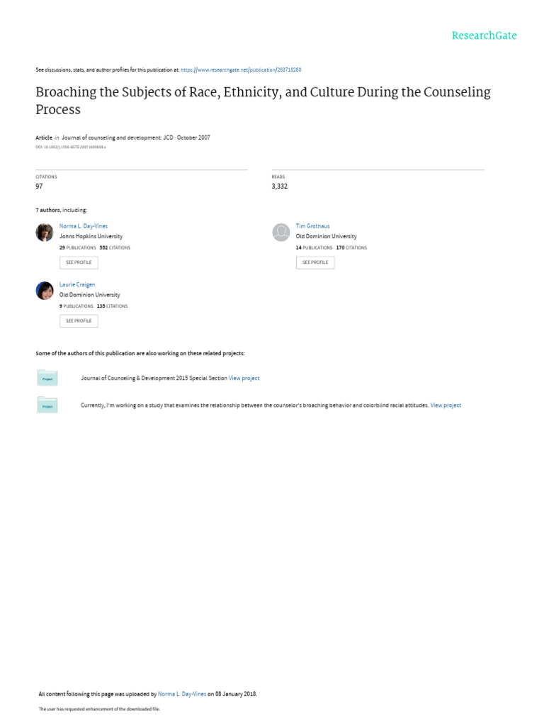 Broaching The Subjects of Race, Ethnicity, and Culture During The ...