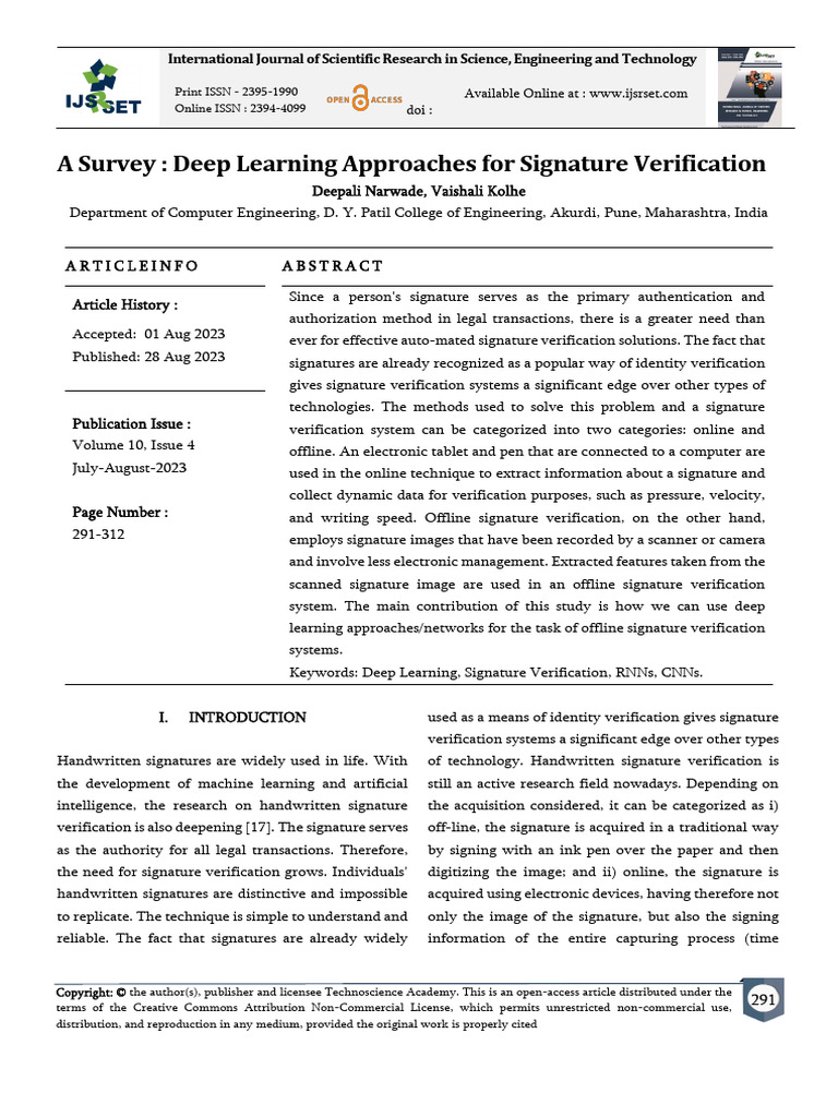 Deep Learning for Signature Verification | PDF | Deep Learning ...
