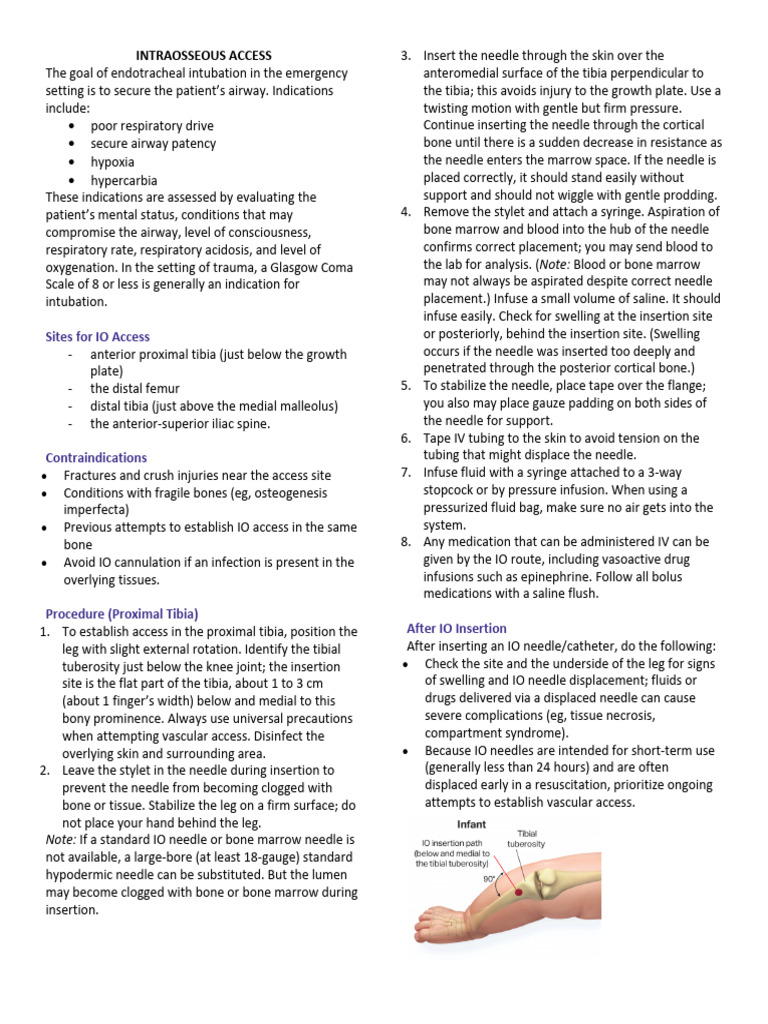 Intraosseous Access for Emergency Intubation | PDF | Intravenous ...