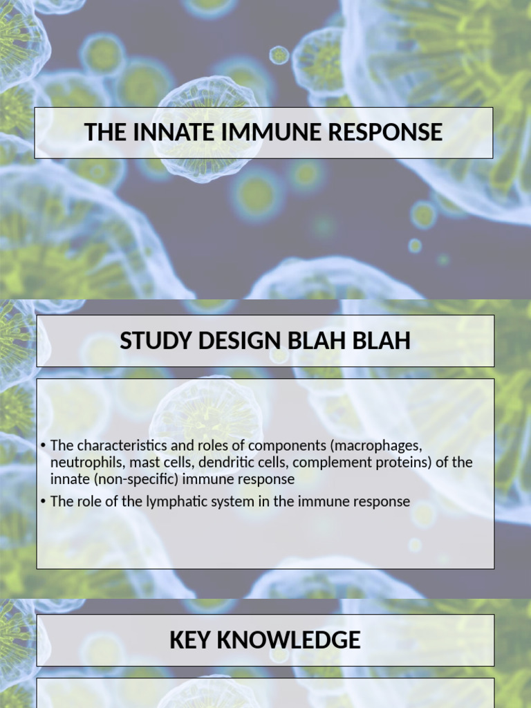 Understanding the Innate Immune Response | PDF | Innate Immune System ...